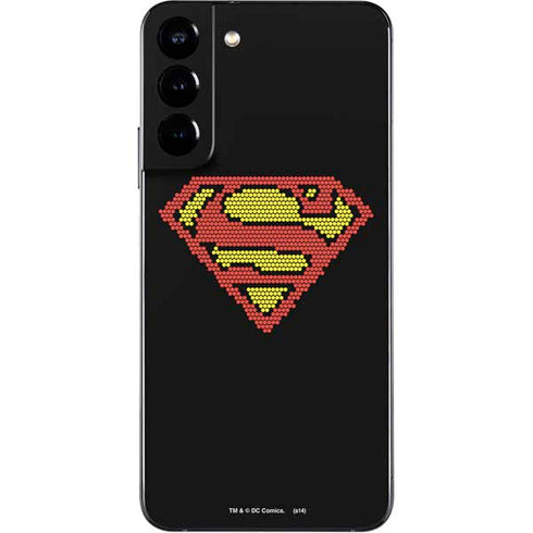 DC Comics Superman Logo Pixels Galaxy S22 Plus Skin